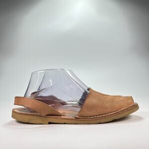 Mibo Menorcan Avarca Brown Leather Slingback Sandals Womens Size US 10.5 EU 41